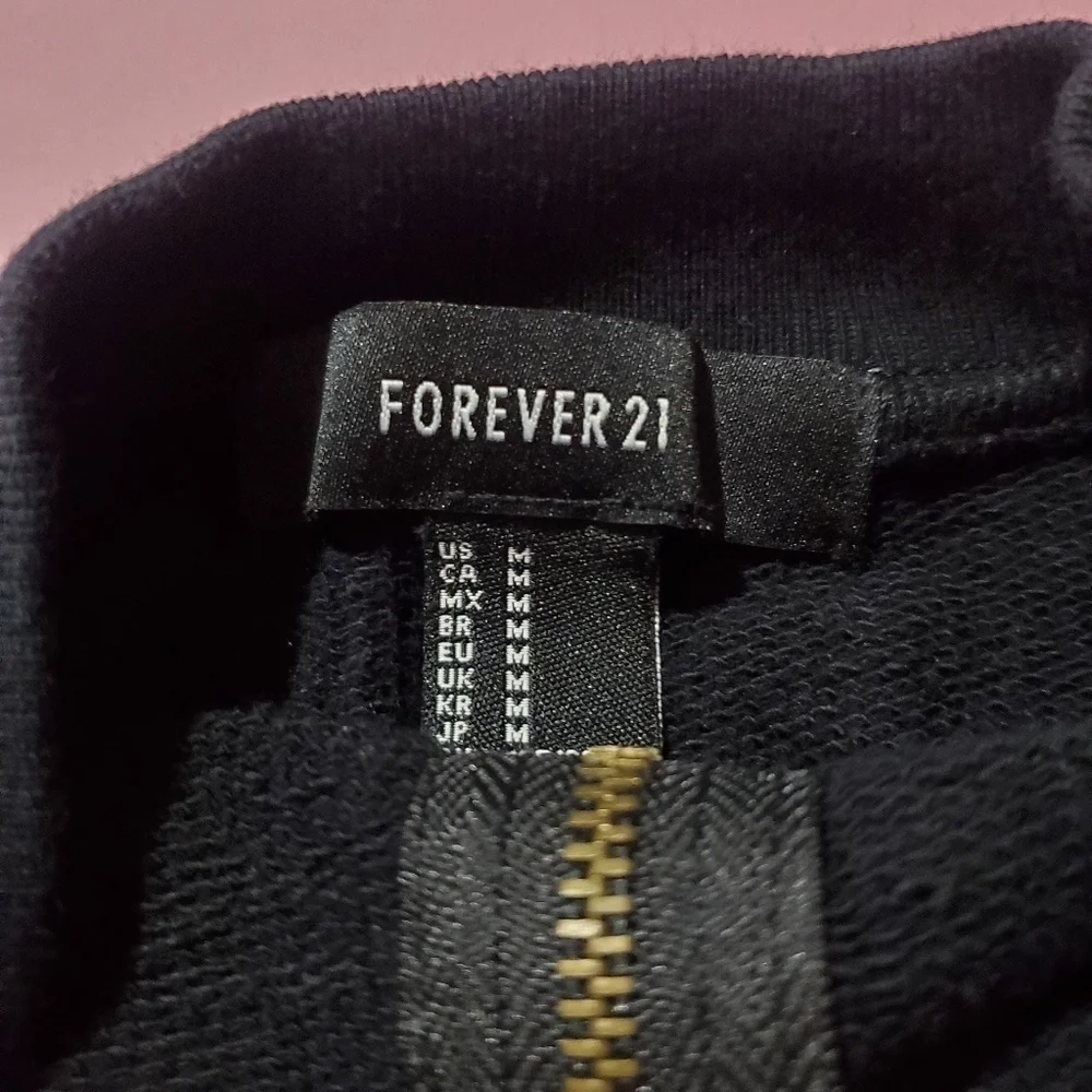 Forever 21 Colorful embroidered Flowers Floral Mesh Embroidery Zip Up Jacket - Picture 4 of 6